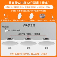 ลำโพงบลูทูธ WIFI ติดฝ้าเพดาน ลำโพงบ้านอัจฉริยะ รองรับการควบคุมจาก Little Love Companion Taobao Spiri