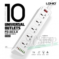 LDNIO SC10610 Smart Power Outlet - 10 Outlets and 6 USB Charging Ports - PD 3.0 20W, QC 3.0 18W With