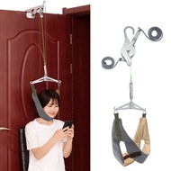 AA【ส่งจากกรุงเทพฯ 】Over the Door Cervical Traction Set Neck Shoulder Head Pain Home Relief Brace เครื่องดึงคอ ที่ดึงคอ แก้ปวดคอ ดึงคอยืดกระดุกคอ สำหรับผ่อนคลายต้นคอ ตึงคอ เพื่อโยคะยืดคอปลอดภัย ติดตั้งง่าย