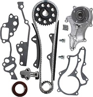 CNS Timing Chain Kit (2 Heavy Duty Metal Guide Rails) with Water Pump Compatible/Replacement for 85-