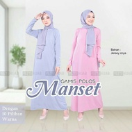 Plain Jersey Gamis Cuffed Shirt