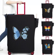 Travel Luggage Cover Convenient Aesthetically pleated Suitcase Protective Baggage Cover Butterfly Pa