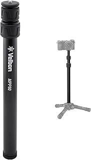 Velbon 501158 Monopod Pole, MPP80 Extension Rod, Tripod Extender, Telescopic, Aluminum, Elevator Ext