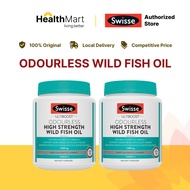 [SG l Bundle of 2] Swisse Odourless High Strength Wild Fish Oil 1500mg, 400 Capsules