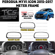 TCS myvi icon 2015-2017 FORGED CARBON car meter frame cover garnish accessories