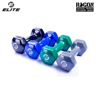 Elite Deluxe Vinyl Dumbbell – 1pc Color Coded Hand Weight for Home & Gym (5lb–10lbs)