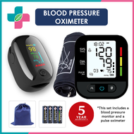 【Free Gift】 5 Years Warranty Blood Pressure Monitor Digital Digital Blood Pressure Monitor Original USB Powered Bp Monitor 2*99 Set Memories &amp; Portable Fingertip Pulse Oximeter
