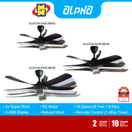 Alpha Ceiling Fan (42Inch/48Inch/56Inch) DC Motor 8-Speed ALKOVA Series Ceiling Fan AXIS-5B/42 / AXIS-5B/48 / AXIS-5B/56