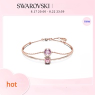 สร้อยข้อมือคอลเลกชัน สวารอฟสกี้ STILLA ใหม่สร้อยข้อมือผู้หญิงสีชมพูกำไลข้อมือสตรีหรูหราเฉพาะกลุ่ม Ne