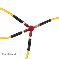 kool 3-Way 1 4Inch Hex Style Air Manifold with Coupler and Plugs Air Compressor Hose Quick Connects Fitting Air Splitter
