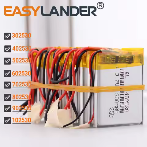 10Pcs/Lot 402530 3.7V 300mAh Lithium Li-ion Polymer Battery 302530 502530 602530 702530 802530 90253