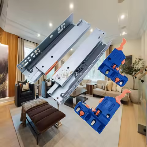 Drawer Slides Metal Hardware Drawer Runner Kit for Closet NightStand Kitchen File Cabinet