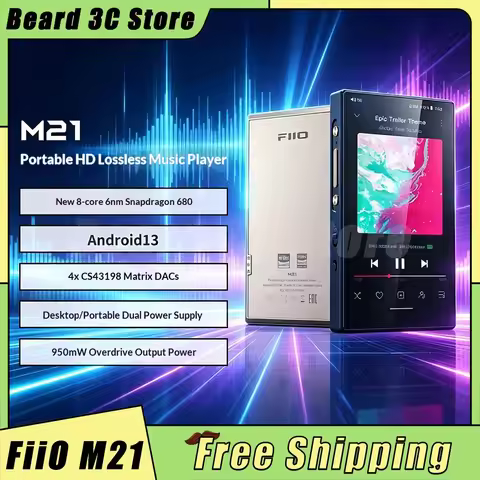 Fiio Jm21(4+64gb) Android 13 Hi-Res Music Player Mp3 With Snapdragon 680 Bluetooth Wifi Usb Dac 12.5