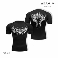 Adagio Matsuri Compression Shirt Short Sleeve Wings and Flame Wings and Flame Compression Shirt/