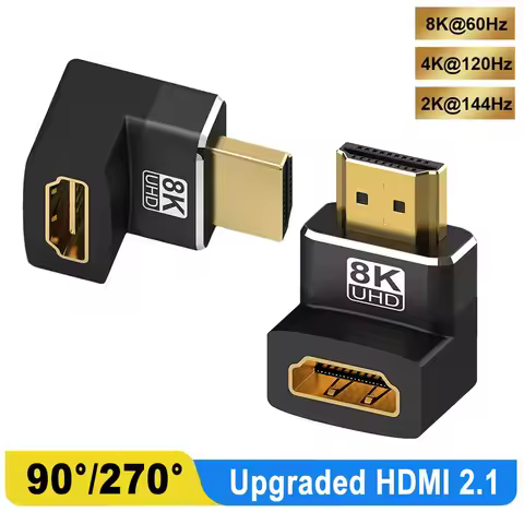 HDMI-Compatible Adapter Mini/Micro HDMI To HDMI 8K 60Hz 4K 120Hz/144Hz Male To Female Converter For 