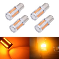 4Pcs Car Amber Brightness LED 1156PY BAU15S PY21W LED 33SMD Tail Break Parking