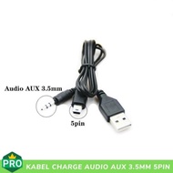 Advance Usb 5Pin Speaker Charger Cable Audio Aux Speaker Cable