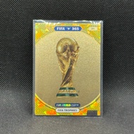 2020-21 Panini Adrenalyn FIFA 365 World Cup FIFA Trophies #391 Gold Trophy Card