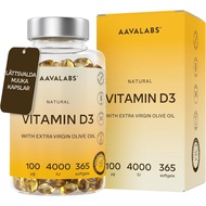 D3-vitamin [4000 IE] - med extra jungfruolivolja för optimalt upptag - GMO-, gluten-, och laktosfrit