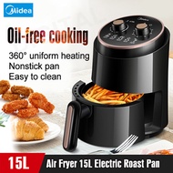 💗Midea Air Fryer💗Air Fryer 15L Electric Roast Pan Nonstick Basket Oven Oilless Cookware Oven