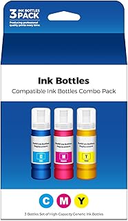 Ink Refill Bottles ET-2850 ET-3760 ET-3850 Replacement for Ink Bottles (3Color) for ET 2850 ET 3850
