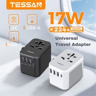 TESSAN Universal Travel Adapter with Plug+USB C, Charger for Laptop, Mobile Phone, Watch, Camera
