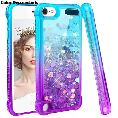 Case For iPod Touch 7 2019 Touch 6 Cover Gradient Quicksand Bling Sparkle Girl Glitter Soft Silicone