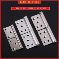 304 Stainless Steel Flag Hinge PVC/Aluminum/Cabinet Hinge/Bisagra/ Butterfly Hinge（pair with screws）