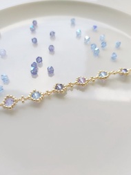 萊若娜的菱格裙 施華洛世奇水晶串珠手鍊 客製配色