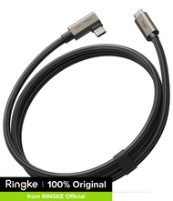 Ringke สาย USB-C 2X2 USB 90องศา240W ความเร็วในการถ่ายโอนข้อมูล20Gbps [4K UHD 60Hz] มุมขวาประเภท C ถึ