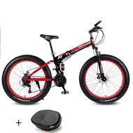 🍁Free delivery (limited time special)Wolf's fang Bicycle mountain bike 26 Inch 24 speed 4.0 fat bikes Snow Beach Bik