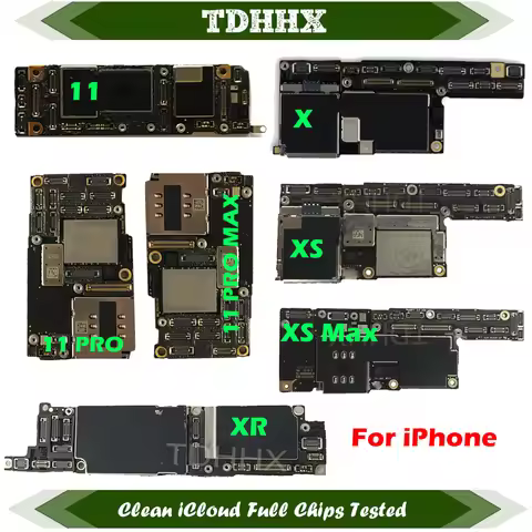 For iPhone Xs Max / XR / X Main Logic Board Clean iCloud Motherboard For iPhone 11 Pro Max No Face I