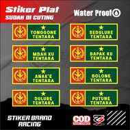 Sticker PACK PACKAGE Motorcycle Car Plate Sticker Tonggone Army Anake Army