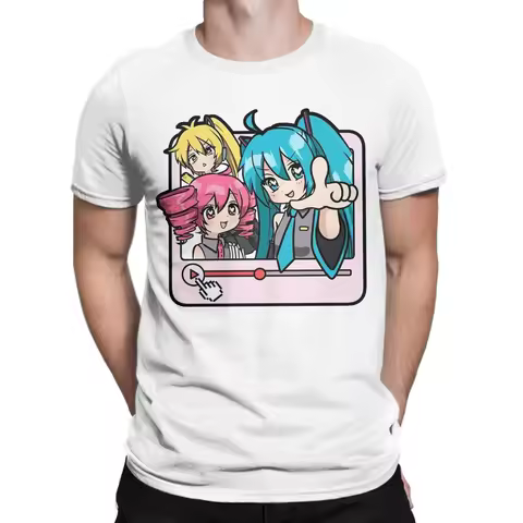Triple Baka Kasane Teto Akita Neru VOCALOID Playlist Song T Shirt 100% Cotton Vintage T-Shirts Short