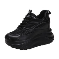 5慧Hollow High Heels 10cm Sneakers Chunky Casual Autumn Spring Platform Wedge High Fashion Breathable