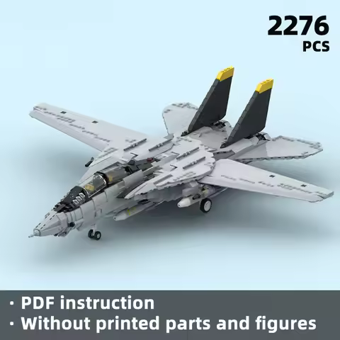 The modern air Force fighter jet building block model features a streamlined fuselage and variable s