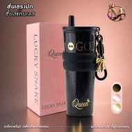 MENGDUO Temperature-Retaining Water Bottle Cold Storage Glass Stylish Ceramic/Stainless Steel Fillin