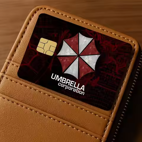 R-Resident E-Evil Umbrella Card Stickers Waterproof Film skin Cover 4PCS Credit Debit Front Decorati