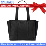 Kate Spade Handbag In Gift Box Kip Nylon Large Tote Black # KL934
