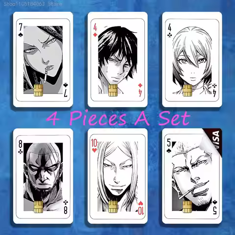 A-Alice in B-Borderland Characters Stickers Credit Visa Debit Bank Charge Card Bus Metro Waterproof 