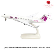 Qatar Executive Gulfstream G650 Private Jet Model Aircraft 20cm | Desktop Display Airplane |