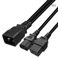 NEX IEC 320 C20 to C13+C19 Splitter Power Cord Heavy Duty C20 Male to C13+C19 Female
