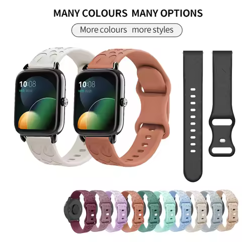 20mm 22mm Leopard Silicone Strap Engraved Band For Xiaomi Haylou LS02/ LS02 Pro/ RS4 Plus / LS05 / R