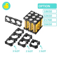 18650 / 21700 / 26650 / 32650 Lithium Ion Battery Holder Bracket Slot Case With Latch For Battery Pack