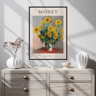莫內_向日葵花束II - 莫內系列掛畫/花卉掛畫/太陽花/臥室裝飾畫