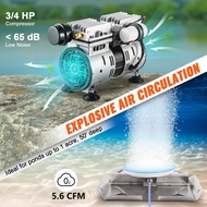 Hot AERAT PUMP 3/4 HP Compressor Pump Pond Aeration Kit 5.6CFM Fish Lake Aerator Solar air Pump  for