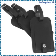 3PCS Universal Suitcase Tags: PU Black Identification Labels - Luggage Name Tags for Backpacks/Golf 