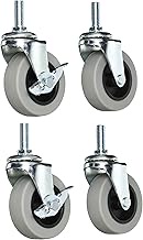 Yamazen ICMS-6(GY) Steel Rack Parts, Caster Pole Diameter 1.0 inches (25 mm), Includes Hex Spanner f