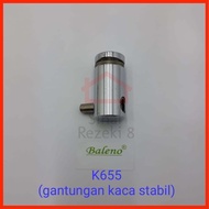 K655 Gantungan Kaca STABIL Bracket Rak Ambalan Kawat Sling Baja Seling