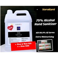 ( Ready Stock ) SteralGard 75%Alcohol Hand Sanitizer 5L+Free 50ml hand sanitizer( Liquid )